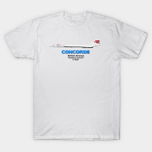 Concorde - British Airways "Chatham Colours" T-Shirt by TheArtofFlying